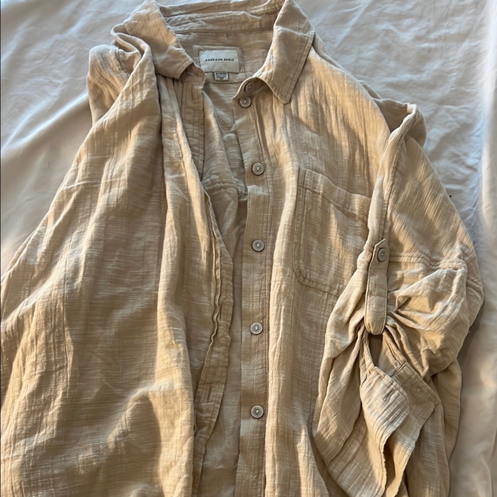 American Eagle Outfitters Beige Tunic Top